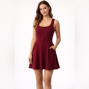 Social Couture Burgundy Mini Dress